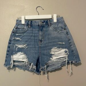 AE Curvy Denim Mom Shorts